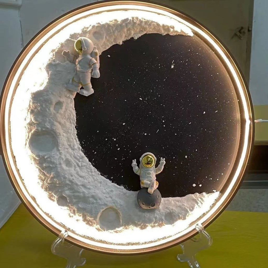 Homemade Textured Moon Lamp Material Kit DIY Creative Crescent Lamp Landscape Lamp Wall Lamp Decorative Lamp Smart
