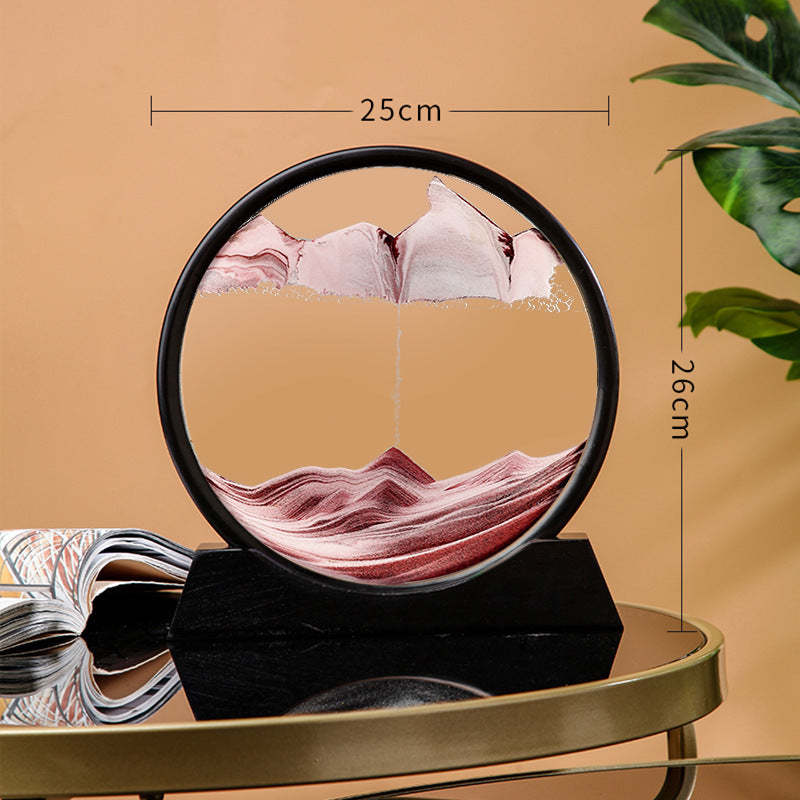Source Factory Cross-border Explosions Creative 3D quicksand Painting Ornaments Small Hill Crafts Home Decompression Gift Round