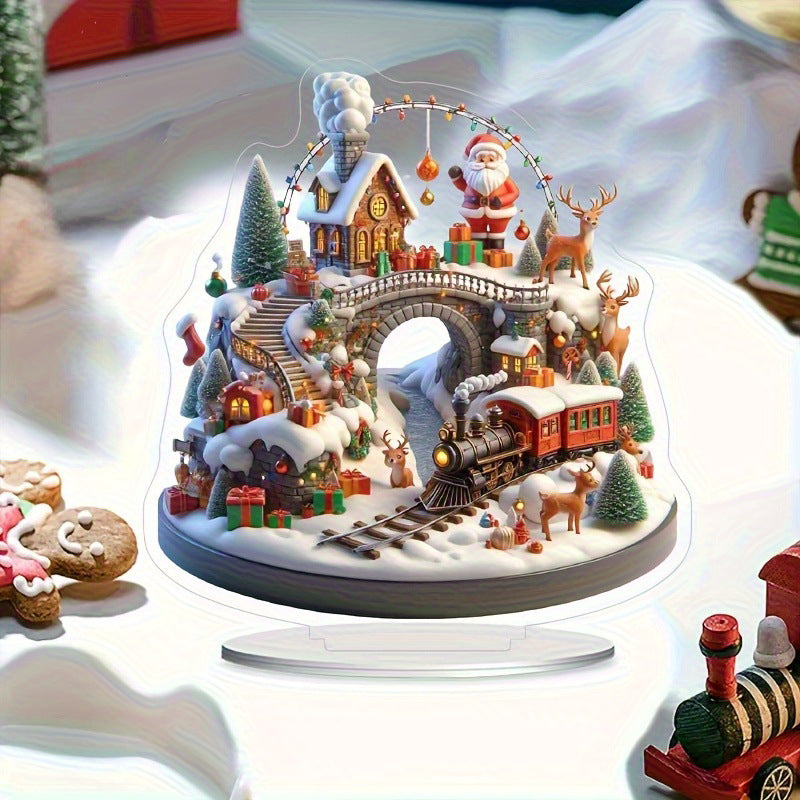 Cross-Border New Products, Christmas Series Ornaments, Holiday Gifts, Home Desktop Decorations, 2D Acrylic Crafts Ornaments