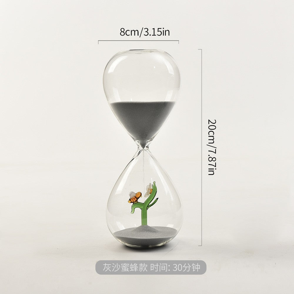 Creative 30-Minute Christmas Tree Hourglass Timer Bee Shape Home Decoration Glass Crafts Factory Wholesale