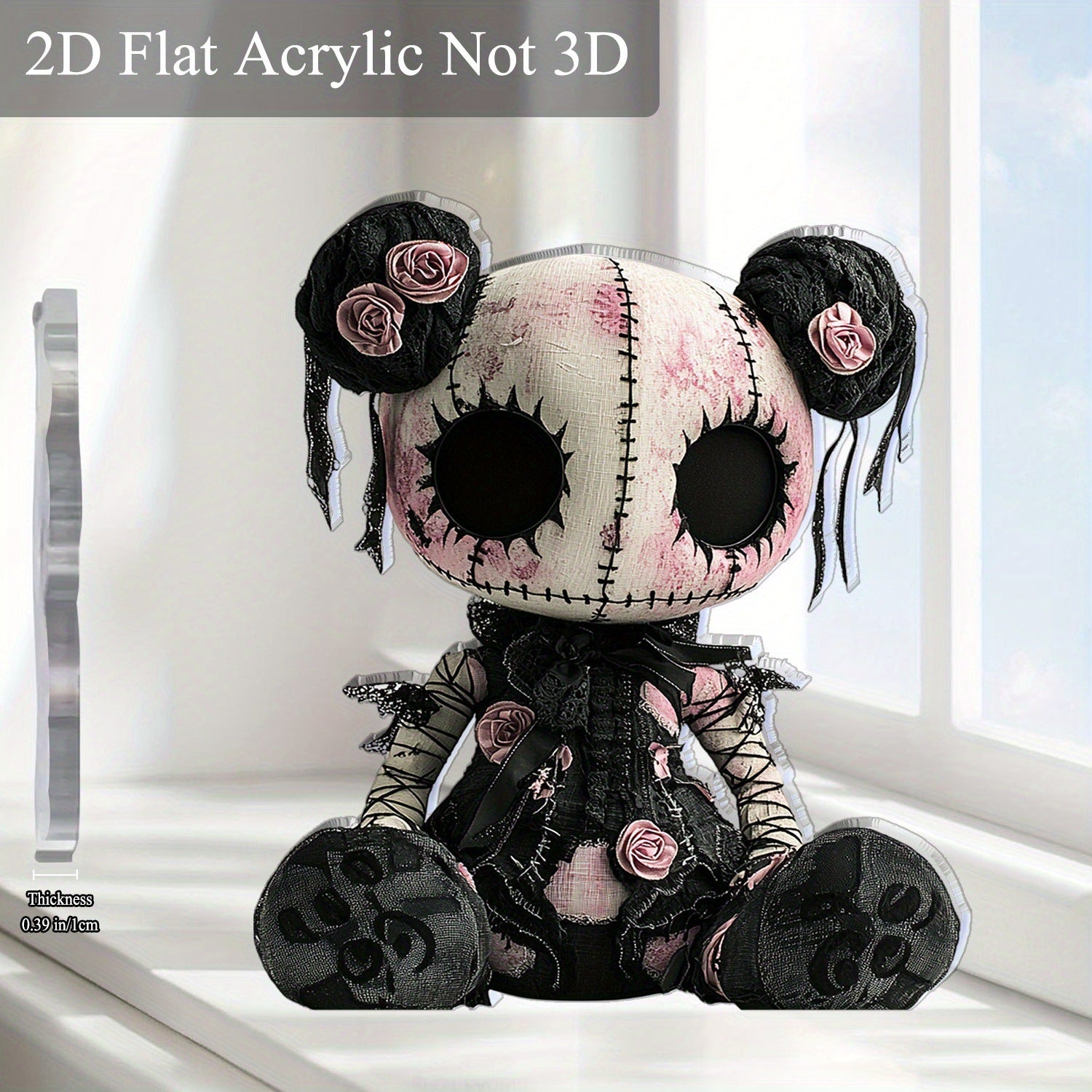 Cross-Border New Product Halloween Creative Funny Horror Doll 2D Acrylic Holiday Party Decoration Halloween Ornaments