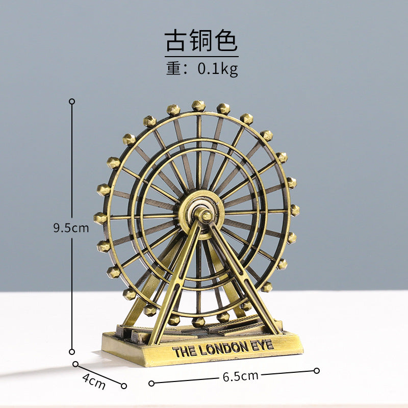 Cross-border Hot Selling Retro Style Iron Art Model Crafts Ornaments High-level Living Room Bedroom Desktop Decorations