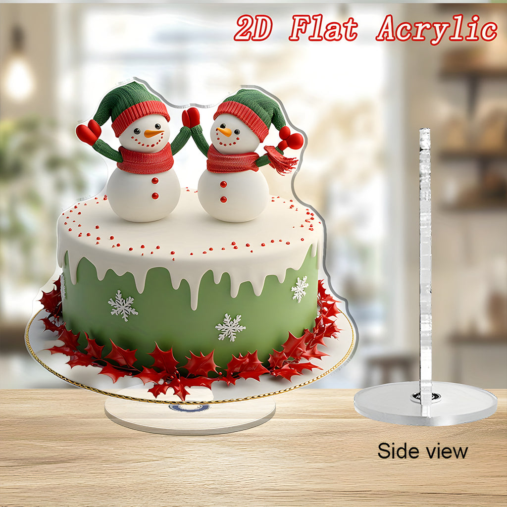 Cross-Border New Product Christmas Creative Acrylic Flat Christmas Party Home Desktop Decoration Crafts