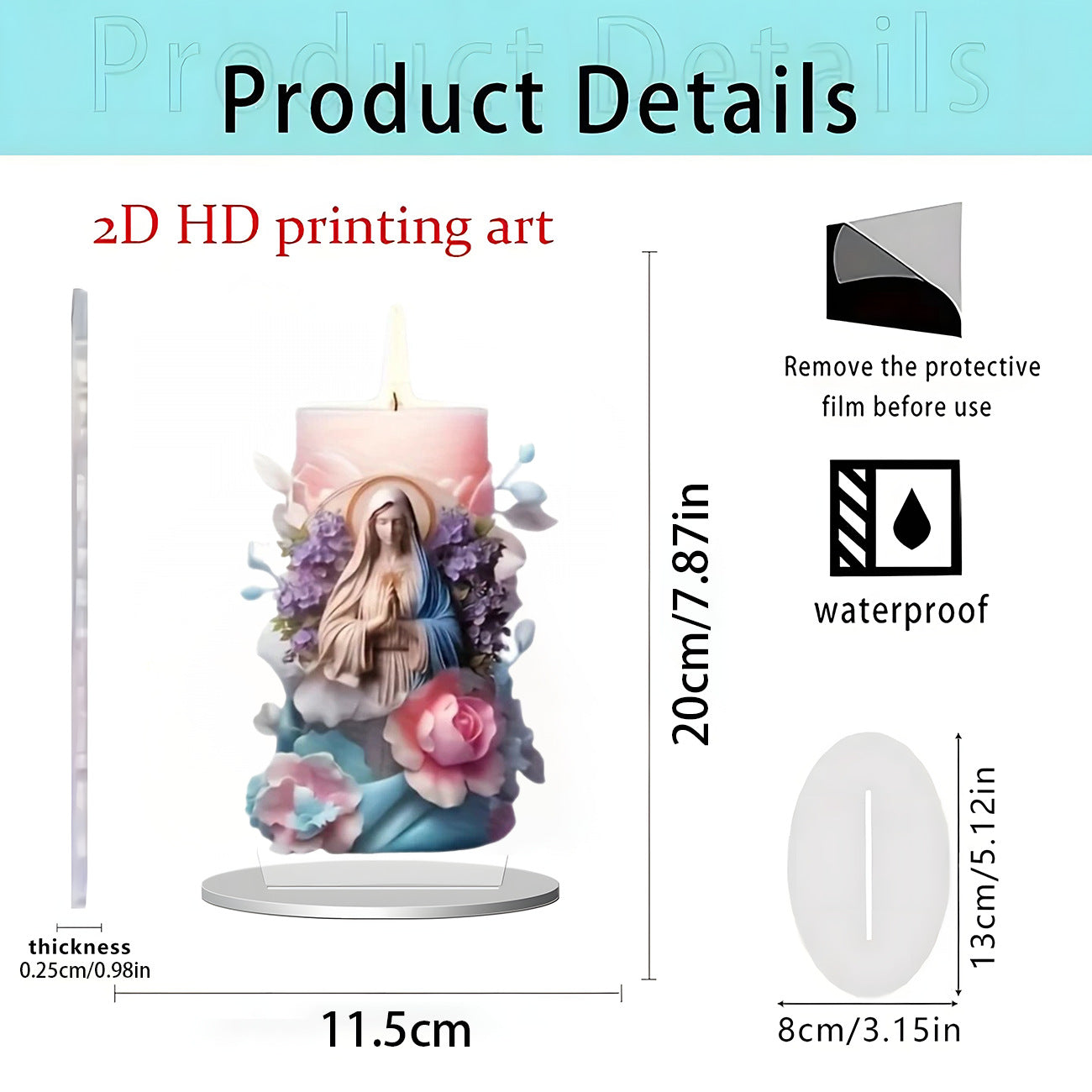 Cross-Border New Christmas Igloo Santa Claus Reindeer 2D Acrylic Flat Home Desktop Decoration