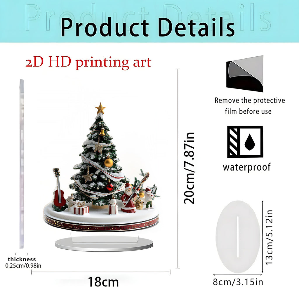 Cross-Border New Product Christmas Creative Acrylic Flat Christmas Party Home Desktop Decoration Crafts
