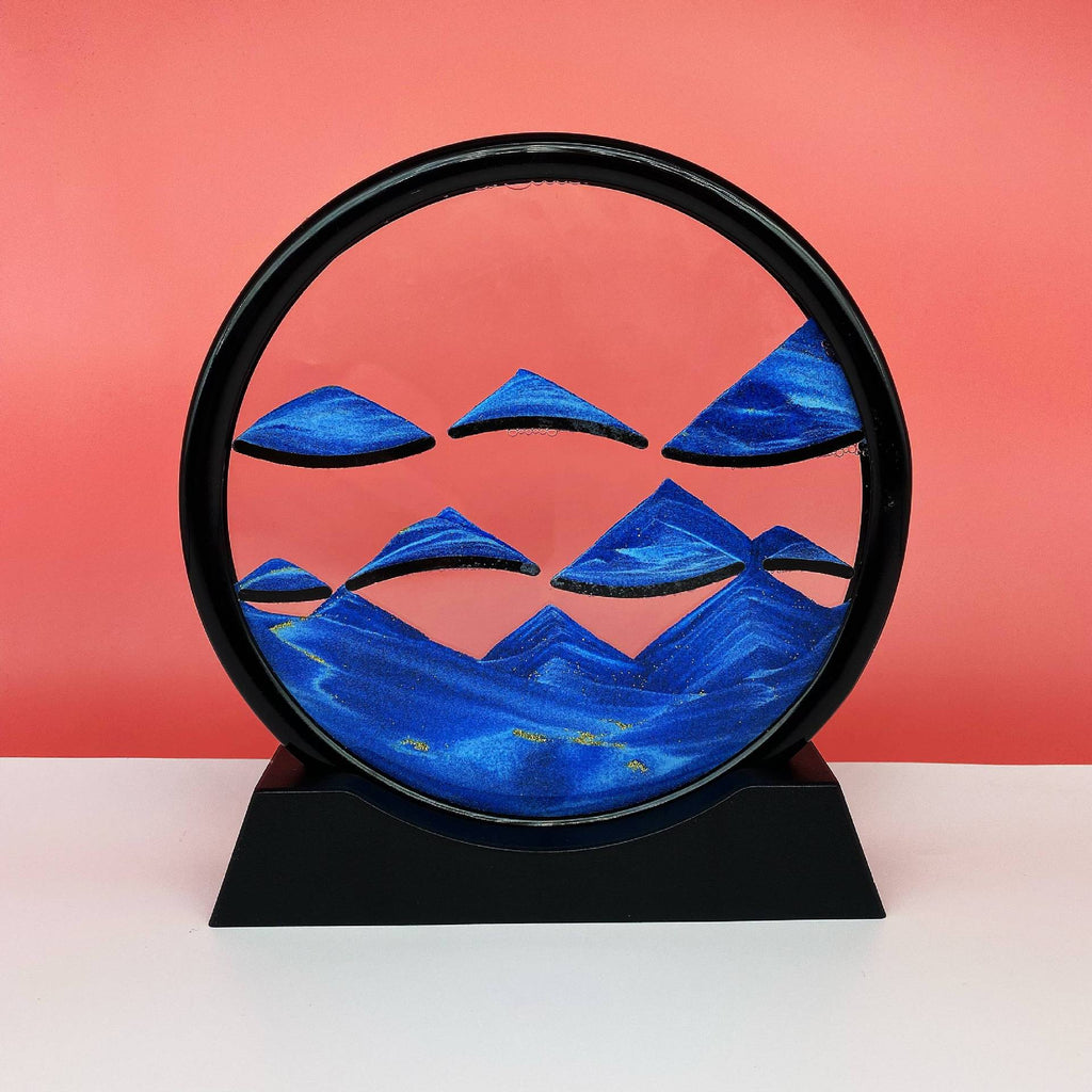 Source Factory Cross-border Explosions Creative 3D quicksand Painting Ornaments Small Hill Crafts Home Decompression Gift Round