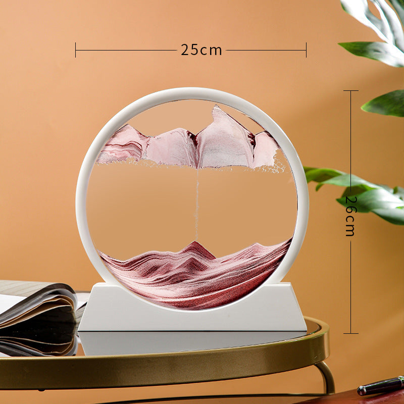 Source Factory Cross-border Explosions Creative 3D quicksand Painting Ornaments Small Hill Crafts Home Decompression Gift Round