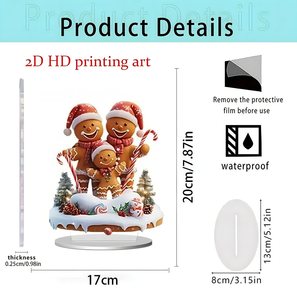 Cross-Border New Product Christmas Creative Acrylic Flat Christmas Party Home Desktop Decoration Crafts