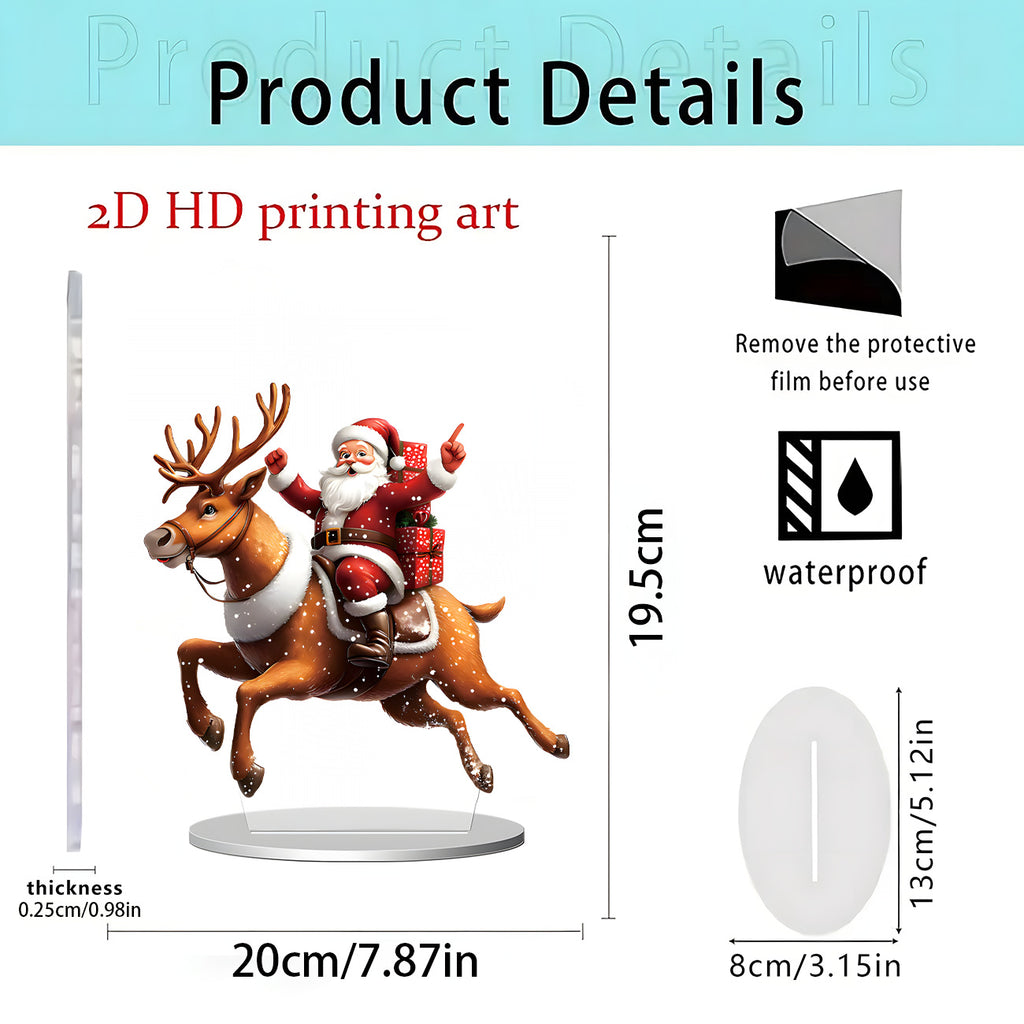 Cross-Border New Product Unicorn White Horse and Fairy 2D Acrylic Flat Stand Home Desktop Decoration Gift Ornaments