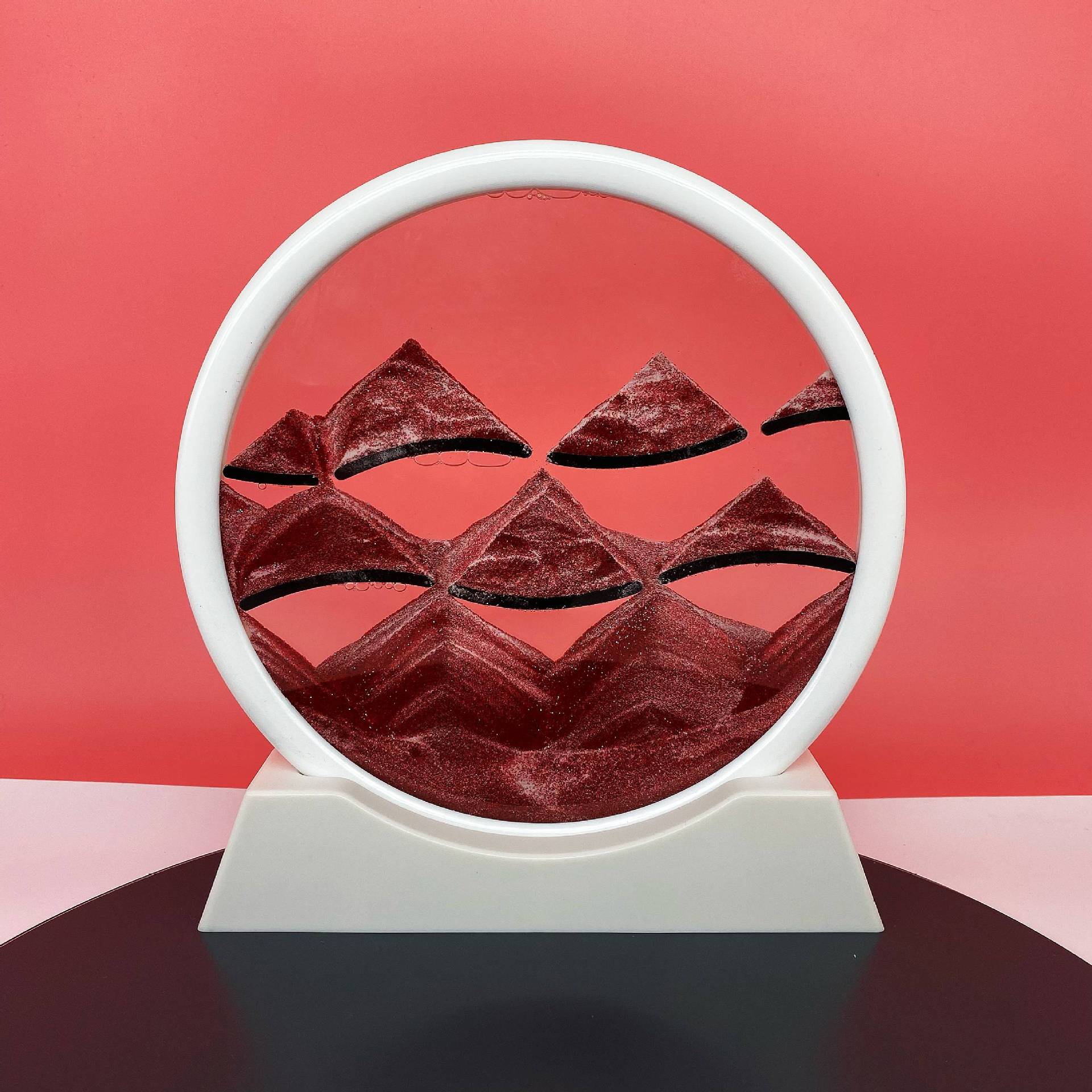 Source Factory Cross-border Explosions Creative 3D quicksand Painting Ornaments Small Hill Crafts Home Decompression Gift Round