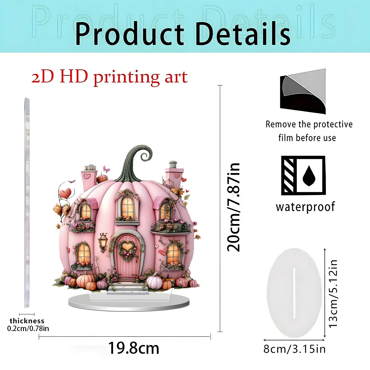 Cross-Border New Product Halloween Creative Funny Horror Doll 2D Acrylic Holiday Party Decoration Halloween Ornaments