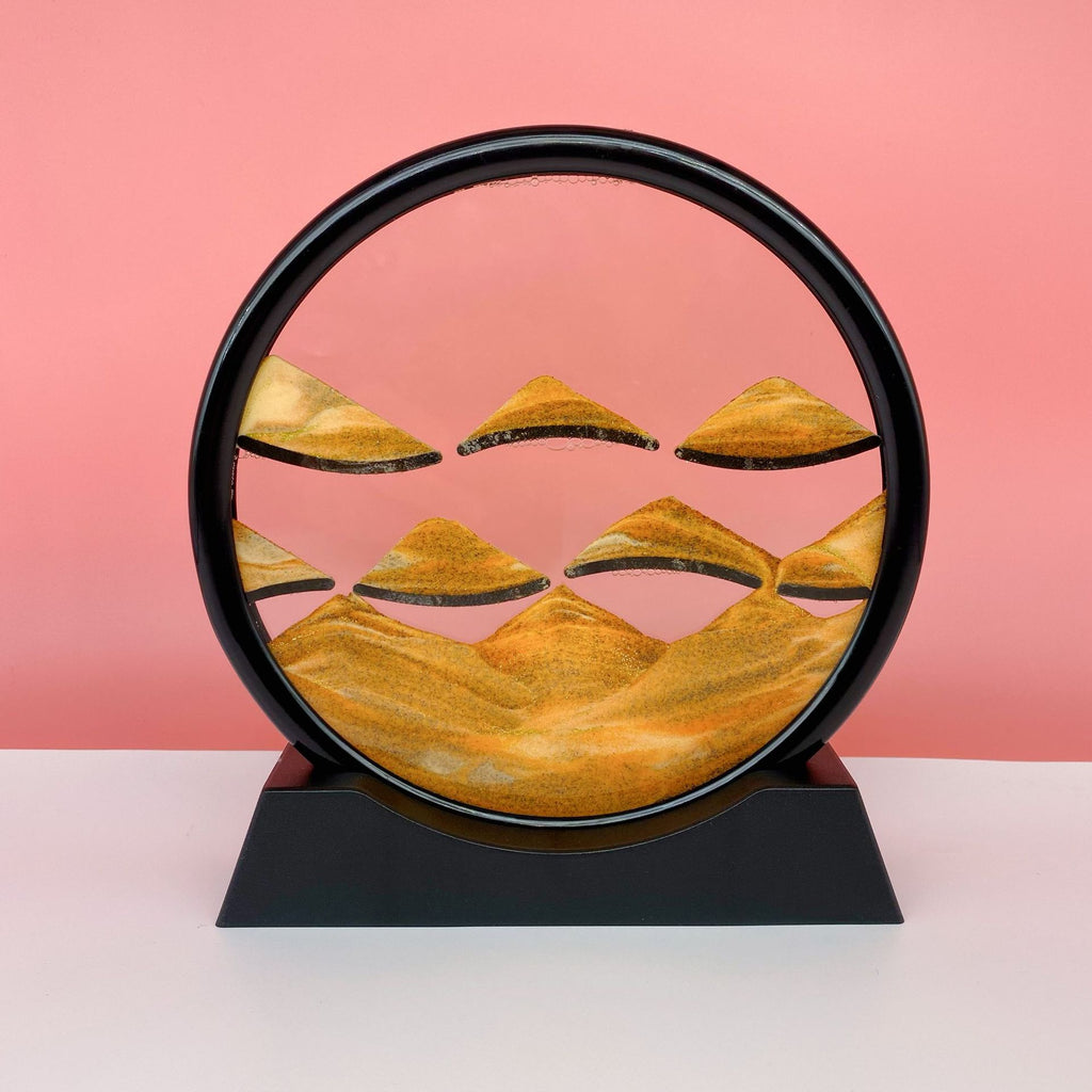 Source Factory Cross-border Explosions Creative 3D quicksand Painting Ornaments Small Hill Crafts Home Decompression Gift Round