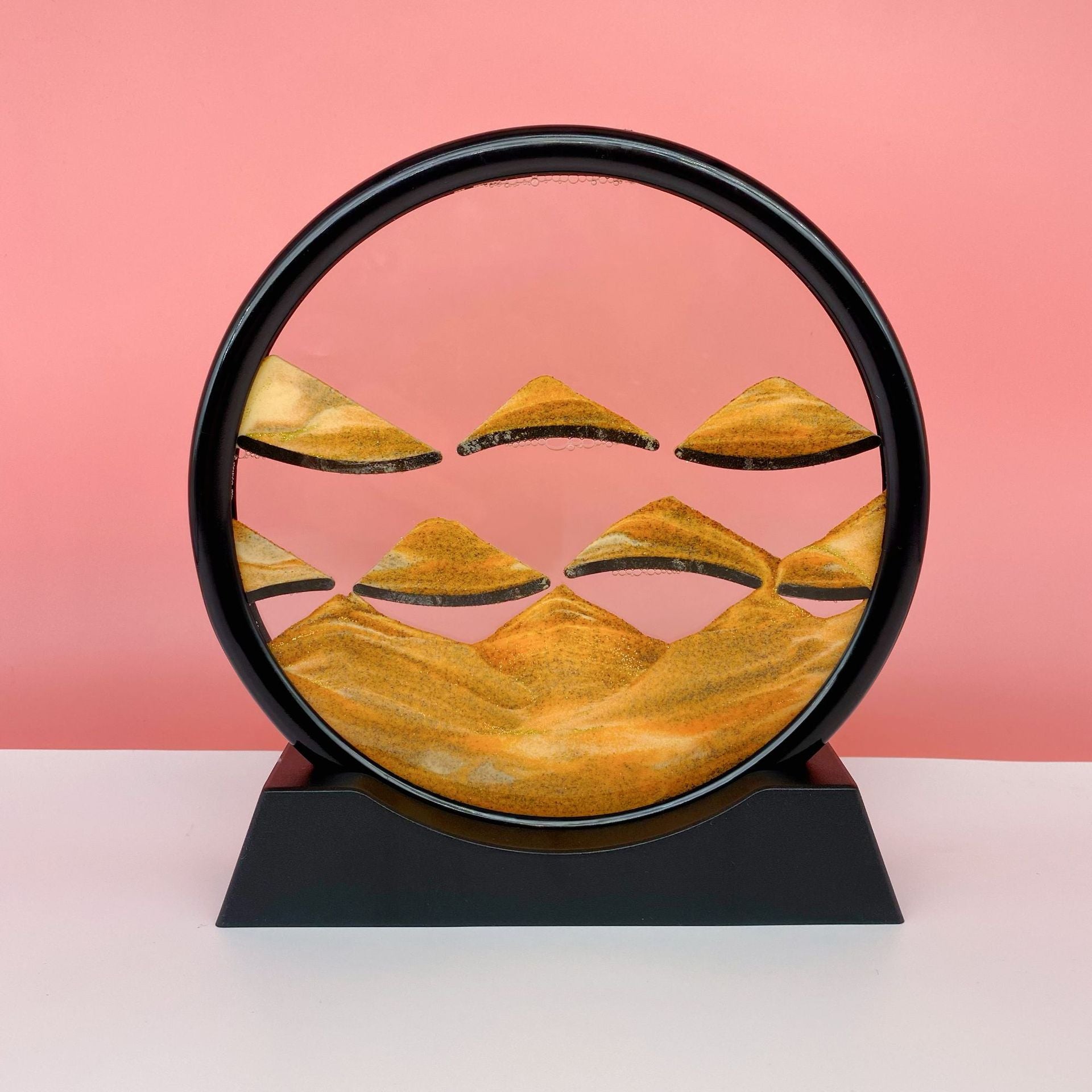 Source Factory Cross-border Explosions Creative 3D quicksand Painting Ornaments Small Hill Crafts Home Decompression Gift Round