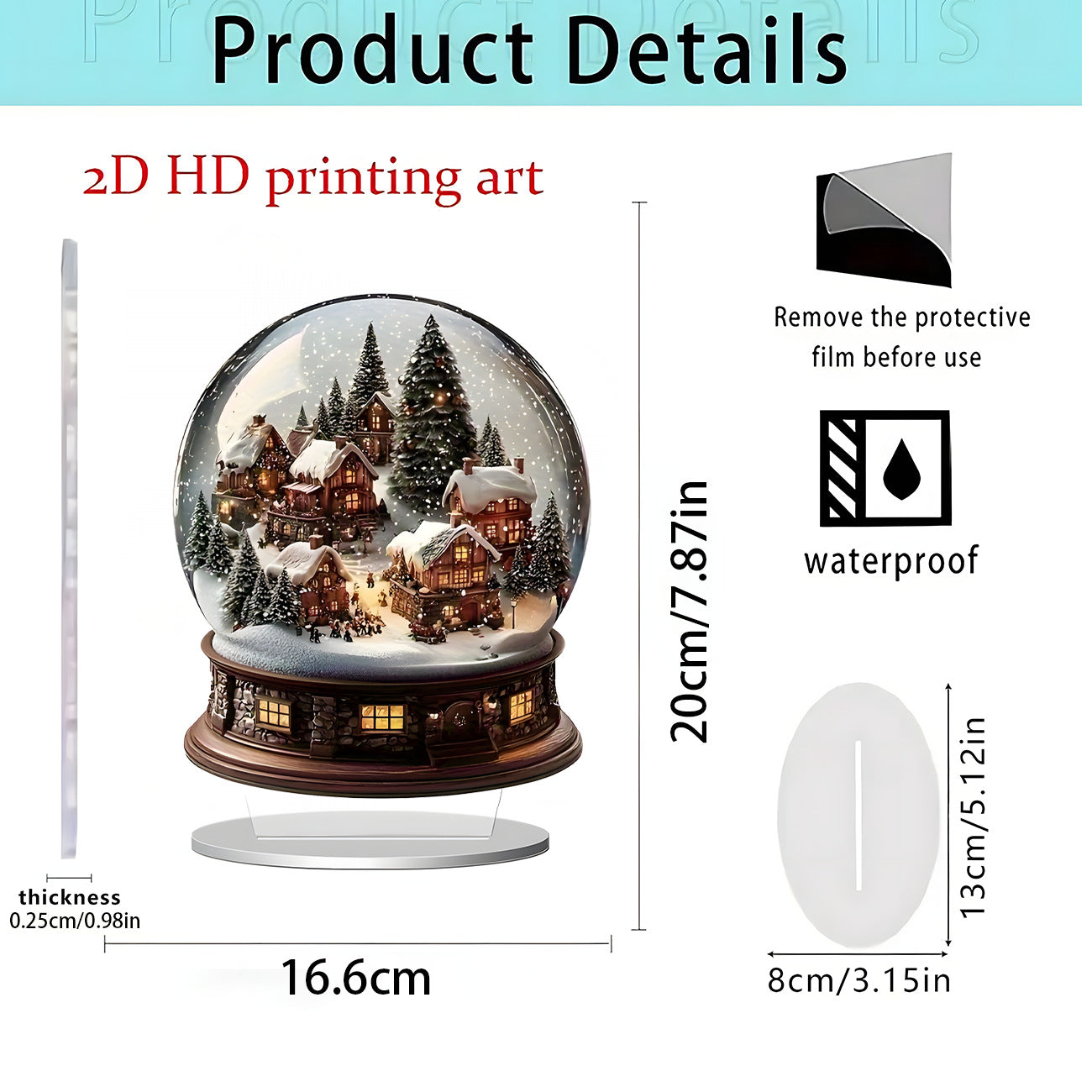 Cross-Border New Products, Christmas Series Ornaments, Holiday Gifts, Home Desktop Decorations, 2D Acrylic Crafts Ornaments