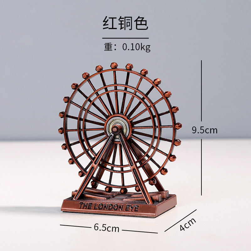 Retro Alloy Globe Ornaments Office Study Home Living Room Furnishings Wine Cabinet Decorations Metal Crafts