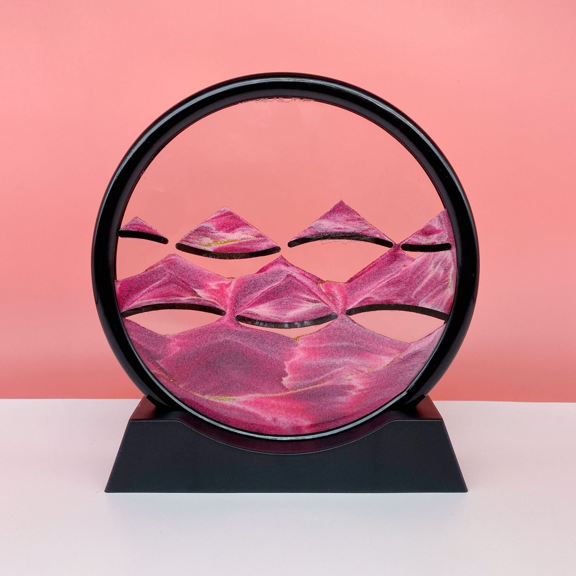 Source Factory Cross-border Explosions Creative 3D quicksand Painting Ornaments Small Hill Crafts Home Decompression Gift Round