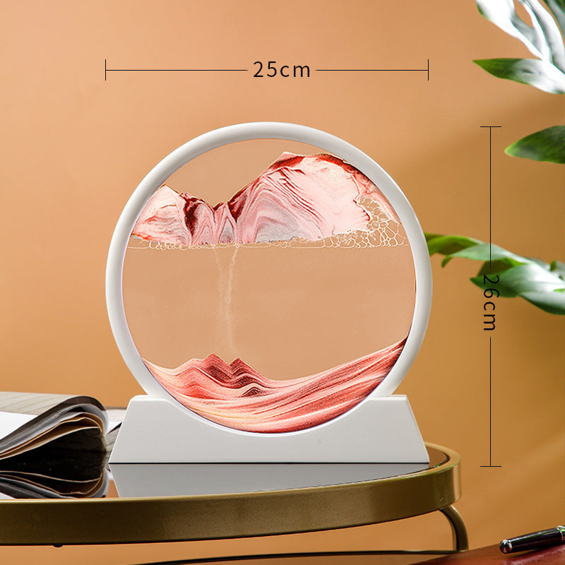 Source Factory Cross-border Explosions Creative 3D quicksand Painting Ornaments Small Hill Crafts Home Decompression Gift Round