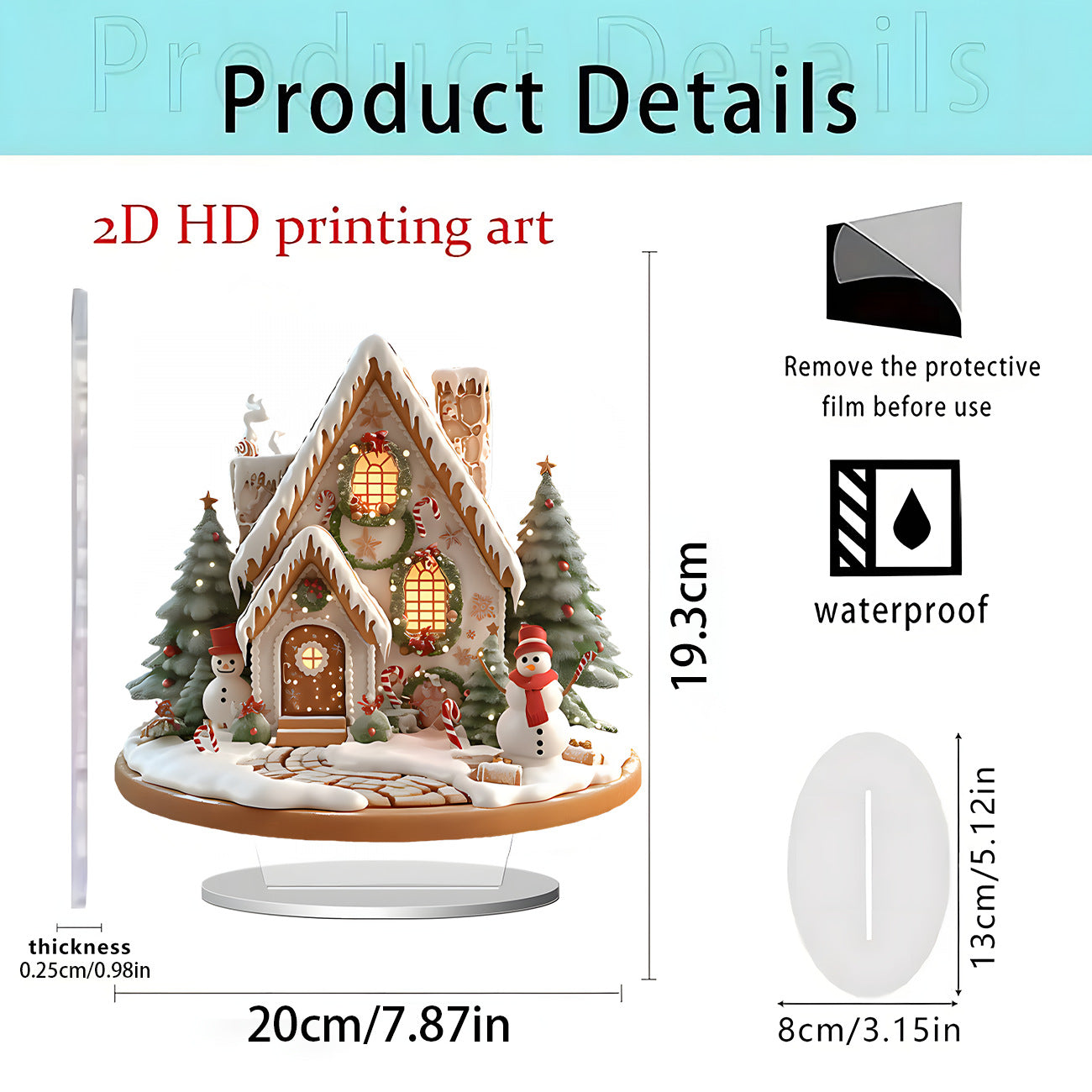 Cross-Border New Product Unicorn White Horse and Fairy 2D Acrylic Flat Stand Home Desktop Decoration Gift Ornaments