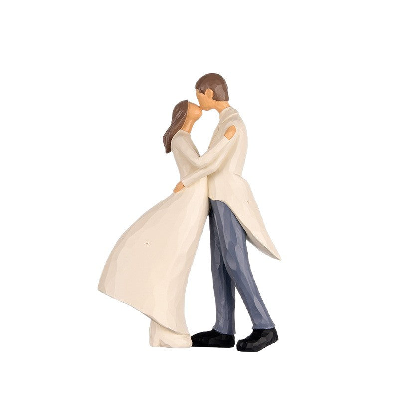 Nordic Creative Light Luxury Character Couple Ornaments Home Living Room Wine Cabinet Tv Cabinet High-End Decorative Ornaments