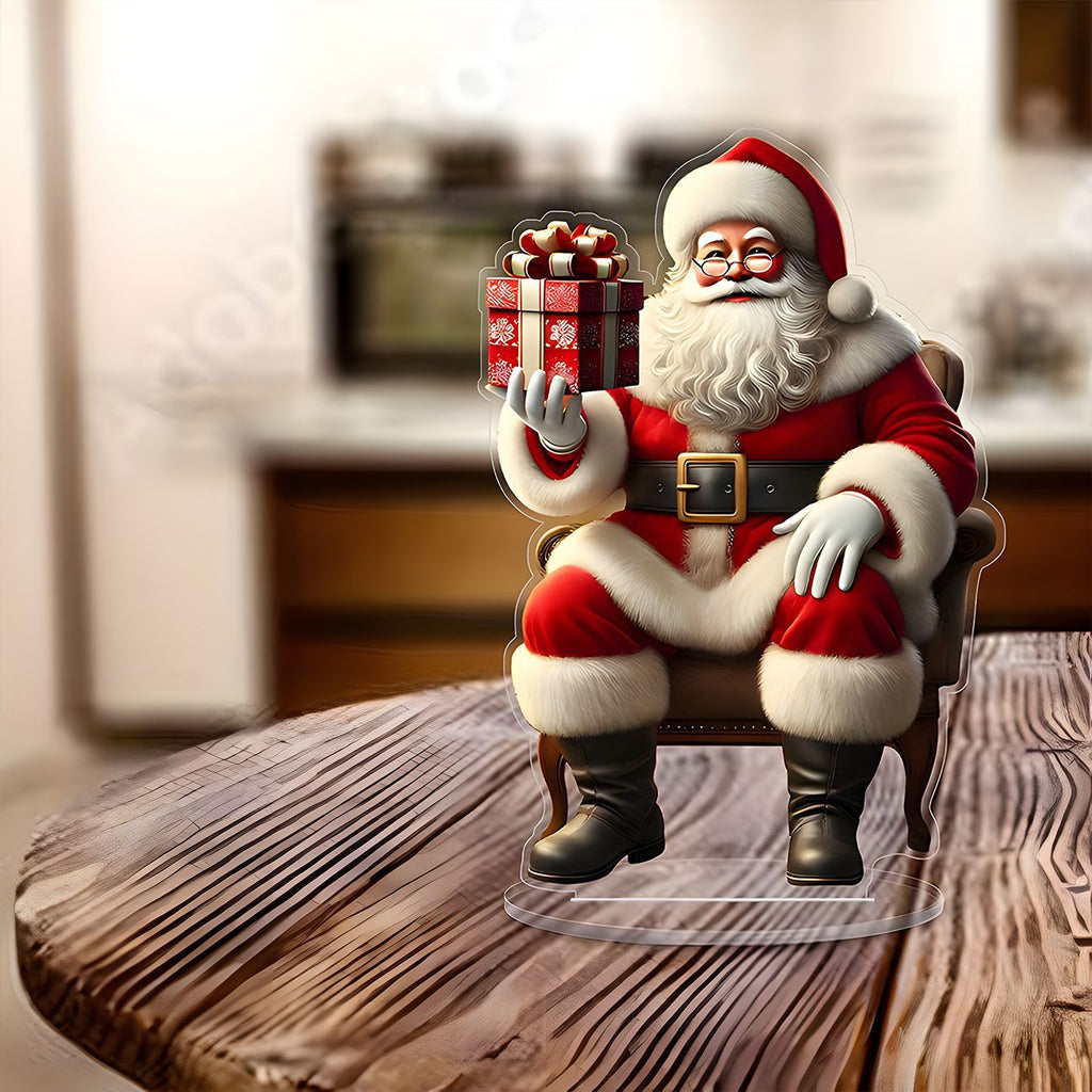 Cross-Border New Christmas Igloo Santa Claus Reindeer 2D Acrylic Flat Home Desktop Decoration
