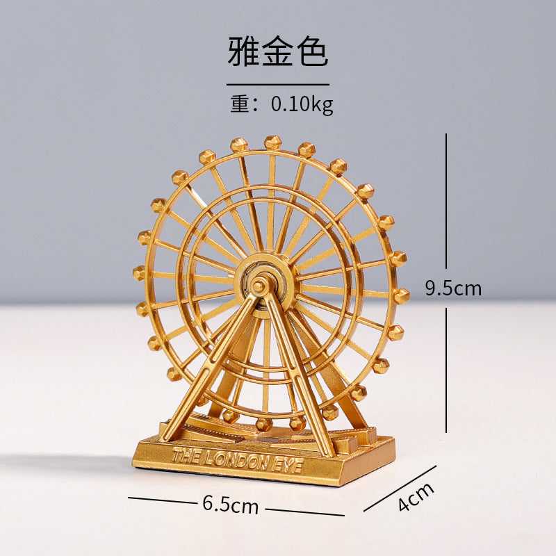 Cross-border Hot Selling Retro Style Iron Art Model Crafts Ornaments High-level Living Room Bedroom Desktop Decorations