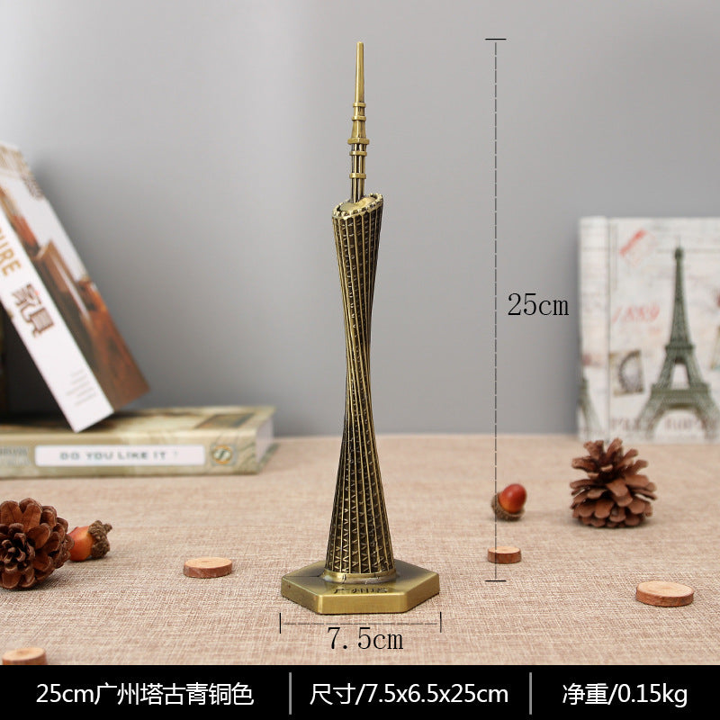 Cross-border Hot Selling Retro Style Iron Art Model Crafts Ornaments High-level Living Room Bedroom Desktop Decorations