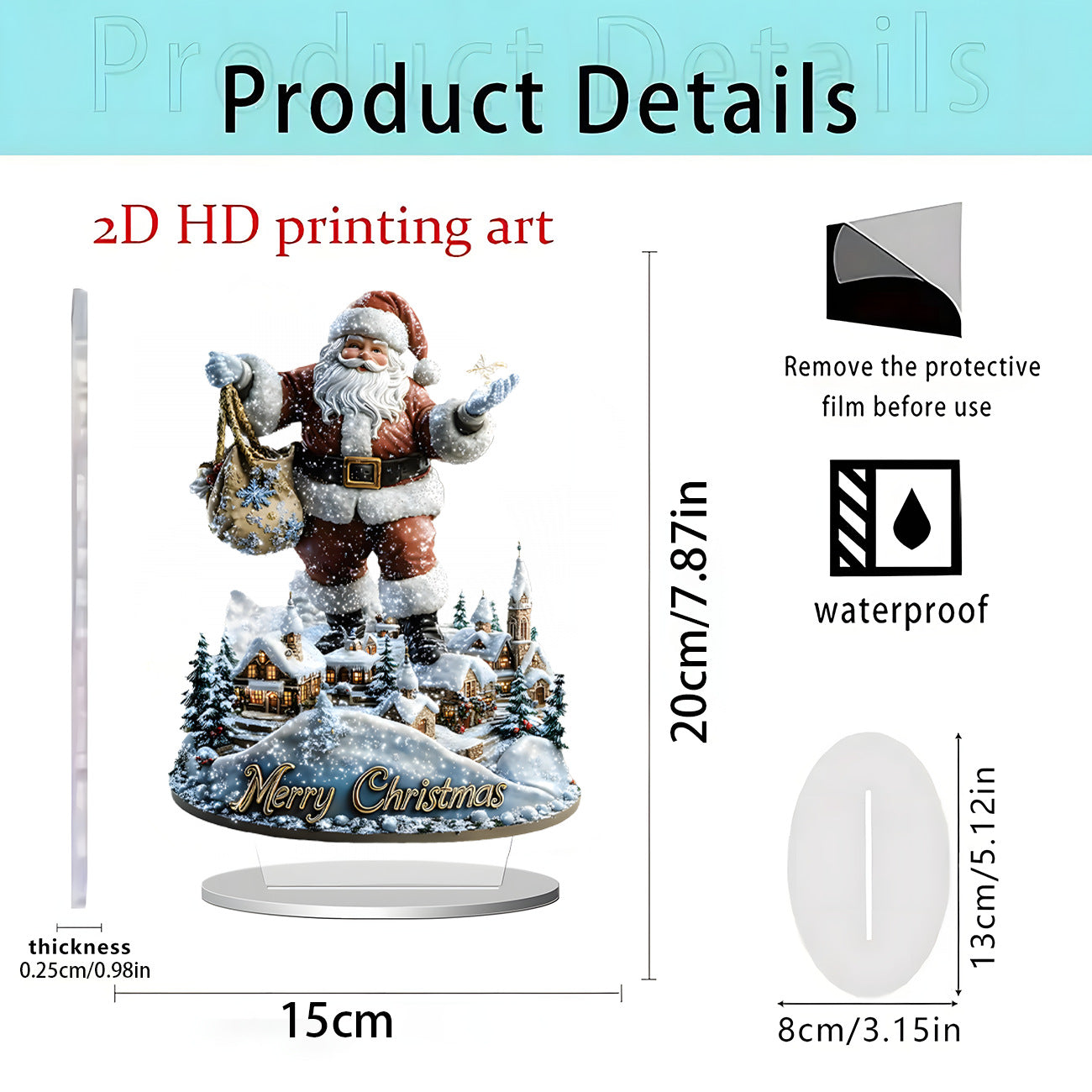 Cross-Border New Product Unicorn White Horse and Fairy 2D Acrylic Flat Stand Home Desktop Decoration Gift Ornaments