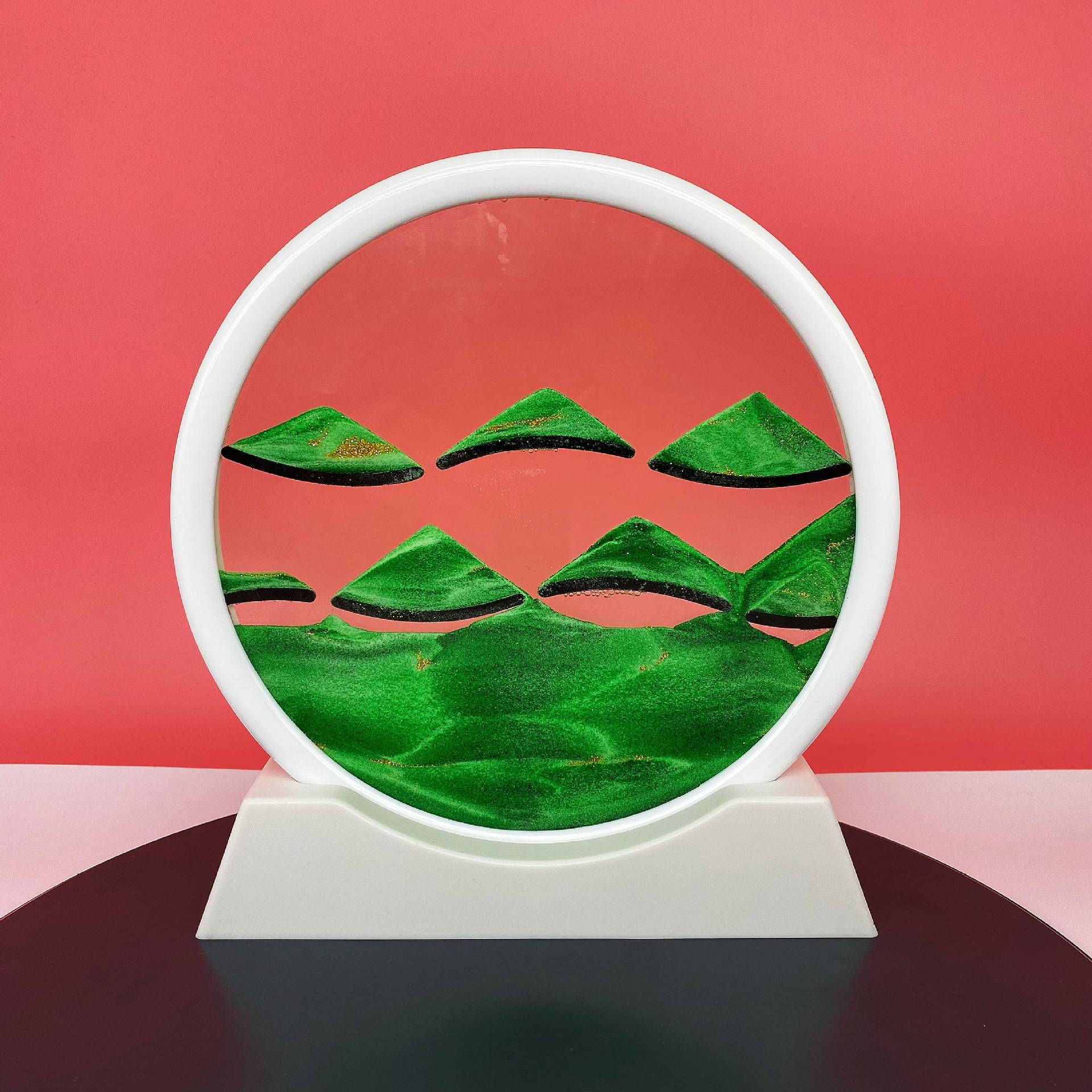 Source Factory Cross-border Explosions Creative 3D quicksand Painting Ornaments Small Hill Crafts Home Decompression Gift Round