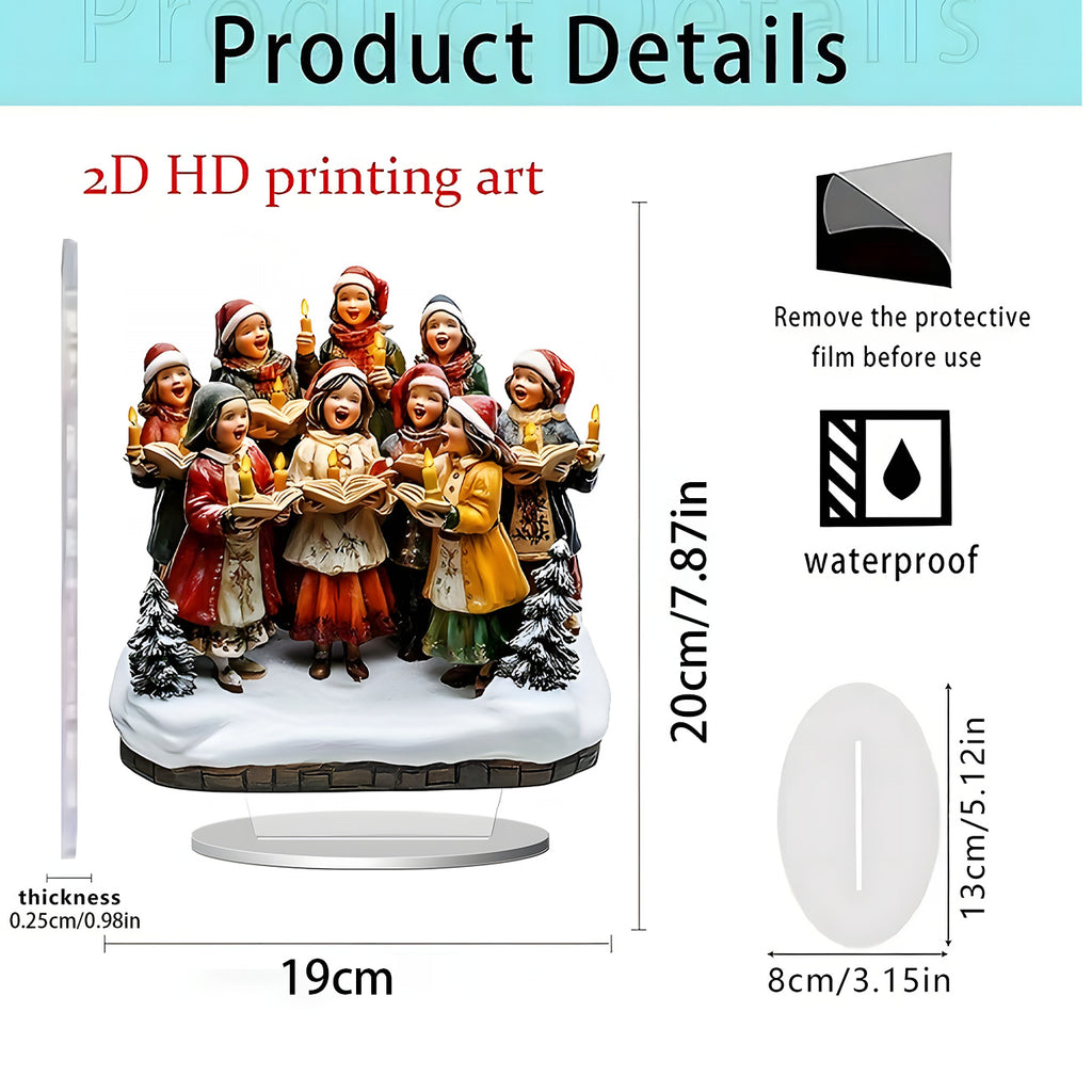 Cross-Border New Product Bohemian Style Santa Claus Reindeer Acrylic Flat Home Desktop Decoration Ornaments