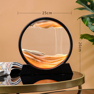 Source Factory Cross-border Explosions Creative 3D quicksand Painting Ornaments Small Hill Crafts Home Decompression Gift Round