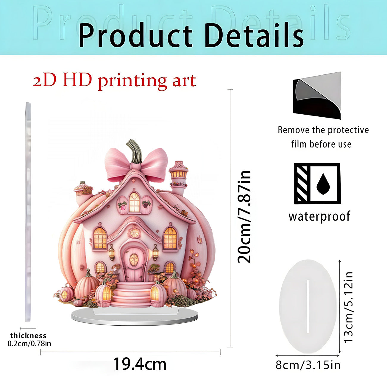 Cross-Border New Product Halloween Creative Funny Horror Doll 2D Acrylic Holiday Party Decoration Halloween Ornaments