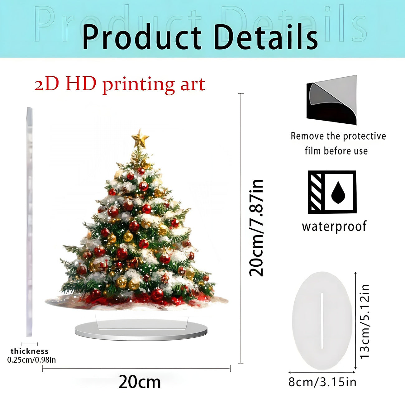 Cross-Border New Christmas Igloo Santa Claus Reindeer 2D Acrylic Flat Home Desktop Decoration