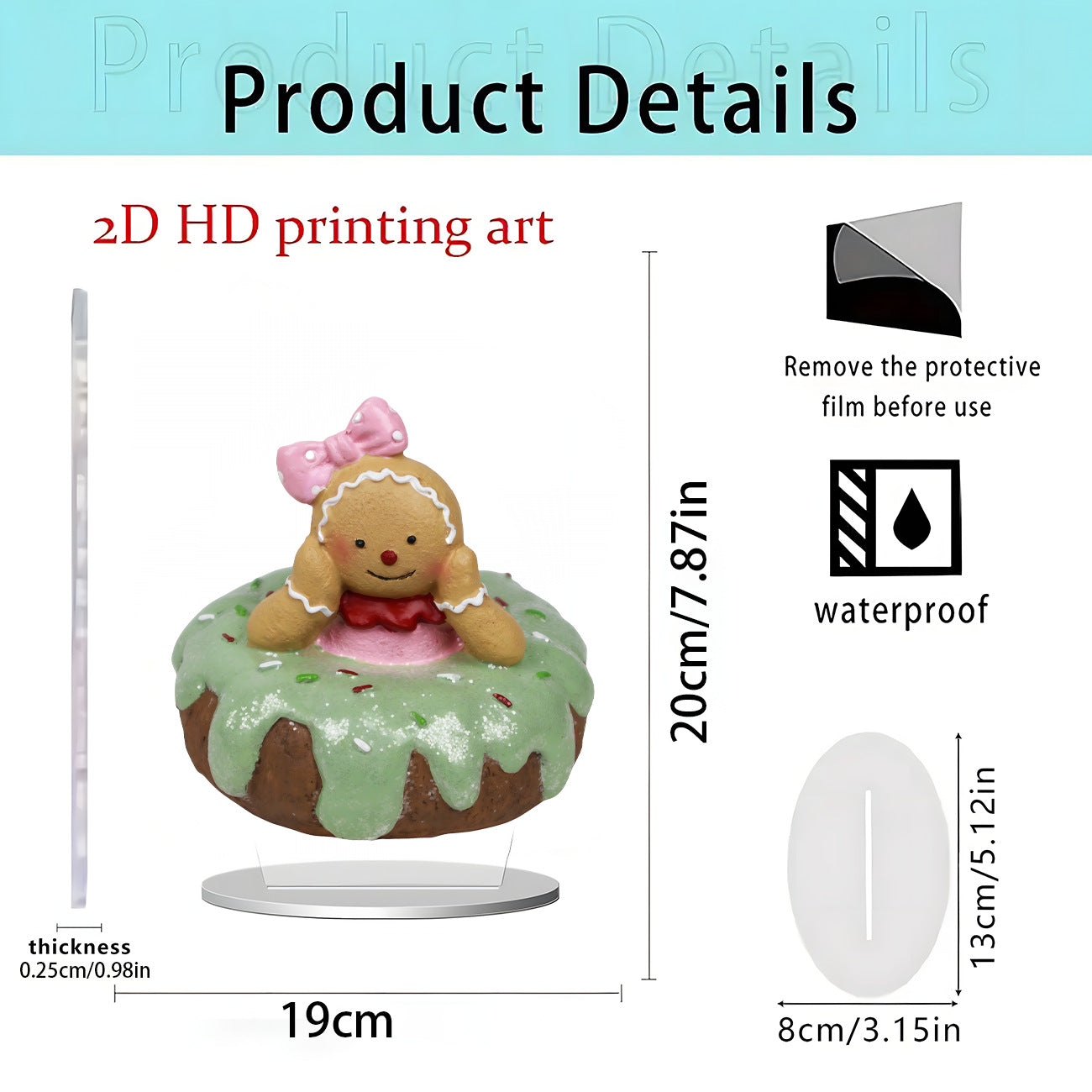 Cross-Border New Product Unicorn White Horse and Fairy 2D Acrylic Flat Stand Home Desktop Decoration Gift Ornaments