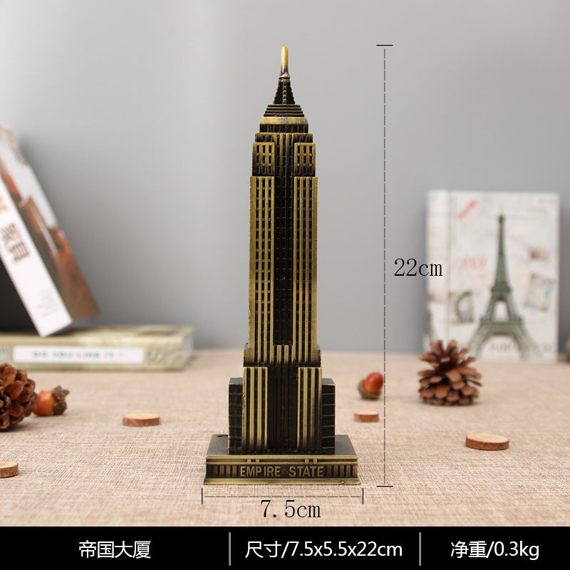 Cross-border Hot Selling Retro Style Iron Art Model Crafts Ornaments High-level Living Room Bedroom Desktop Decorations