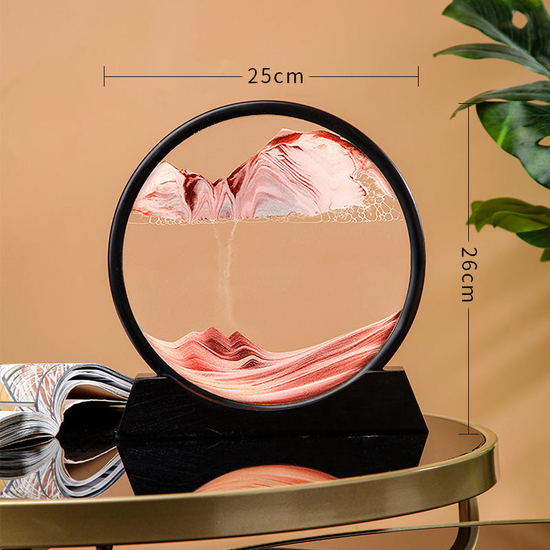 Source Factory Cross-border Explosions Creative 3D quicksand Painting Ornaments Small Hill Crafts Home Decompression Gift Round