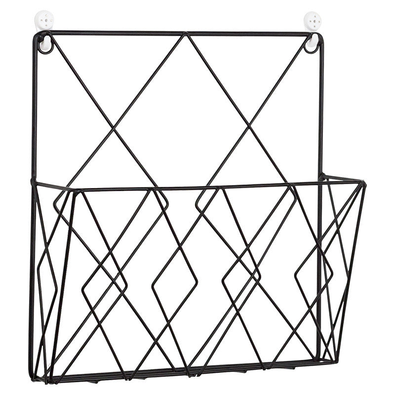 Home Decoration Wall Magazine Newspaper Storage Wall Storage Rack Simple Style High-End Iron Storage Rack Stereo
