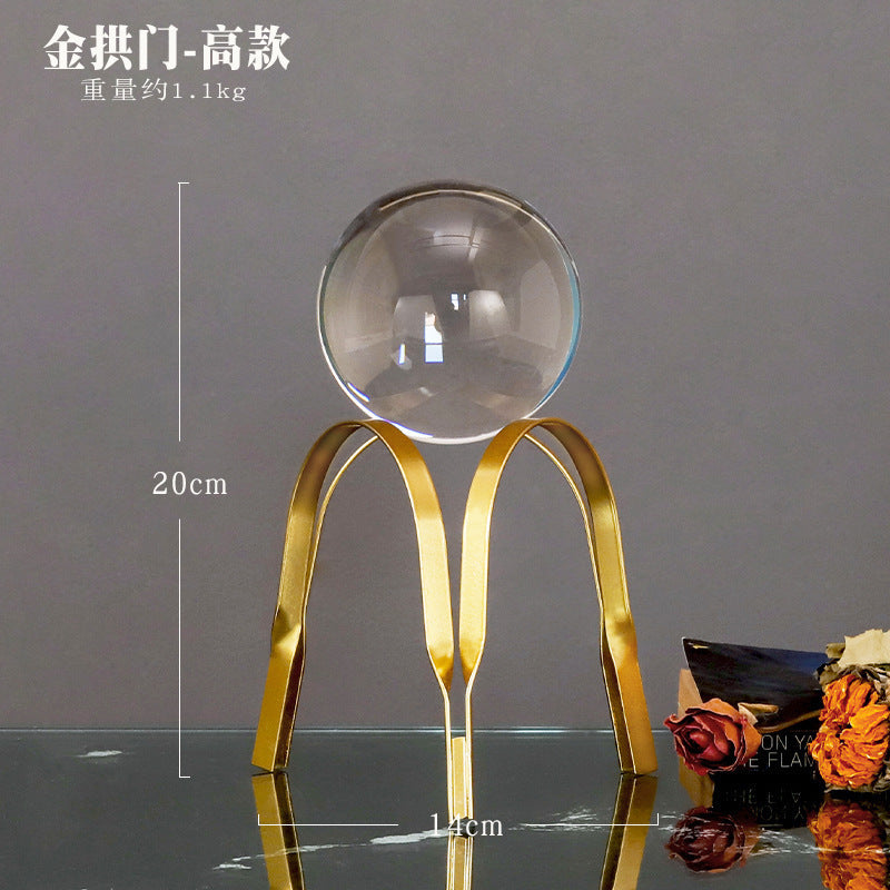 Scandinavian Style Accessible Luxury Golden Iron Leaf Decorations High-End Niche Living Room Tv Cabinet Wine Cabinet Desktop Decorations