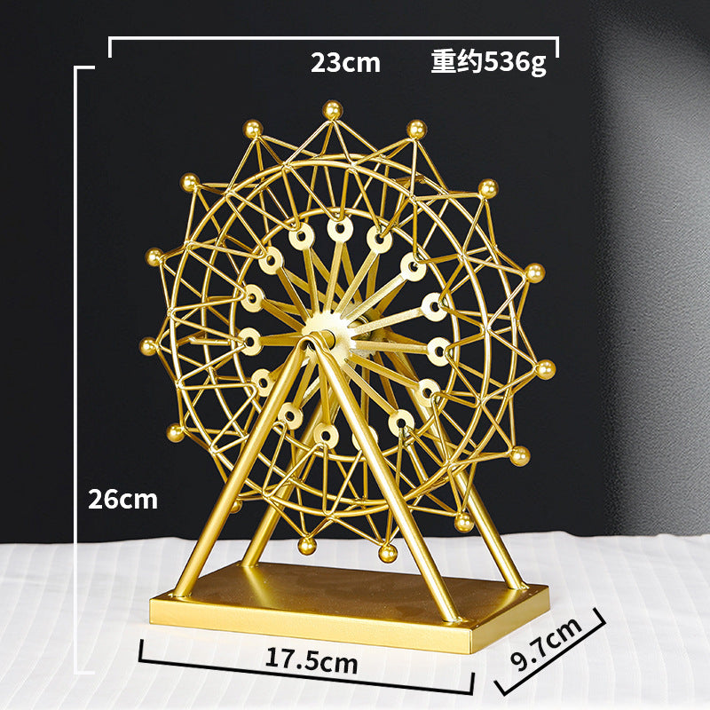 Cross-border Hot Selling Retro Style Iron Art Model Crafts Ornaments High-level Living Room Bedroom Desktop Decorations