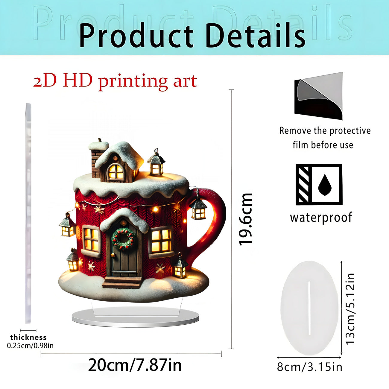 Cross-Border New Product Unicorn White Horse and Fairy 2D Acrylic Flat Stand Home Desktop Decoration Gift Ornaments