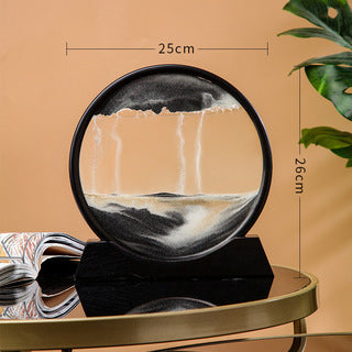 Source Factory Cross-border Explosions Creative 3D quicksand Painting Ornaments Small Hill Crafts Home Decompression Gift Round
