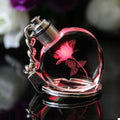 [Crystal keychain] gift LOGO heart-shaped crystal keychain color luminous commemorative gift key pendant