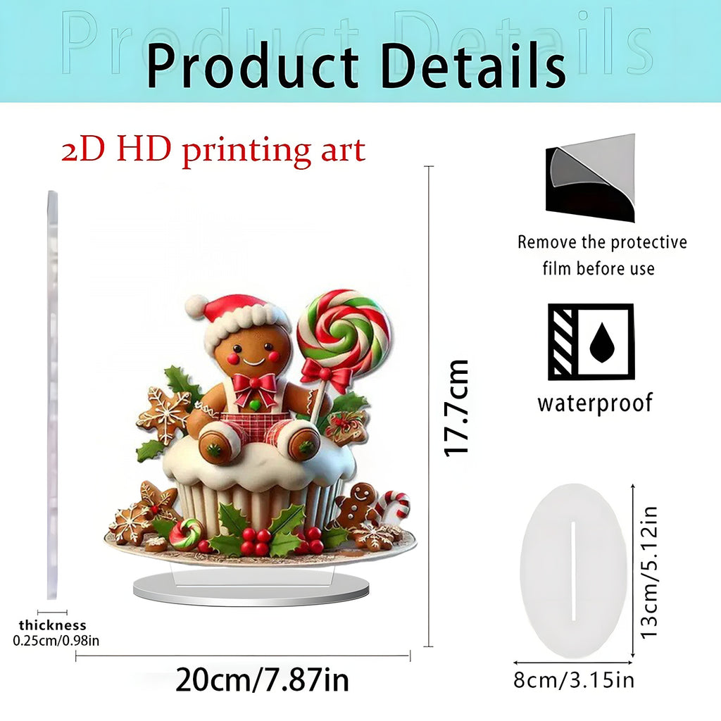 Cross-Border New Product Christmas Creative Acrylic Flat Christmas Party Home Desktop Decoration Crafts