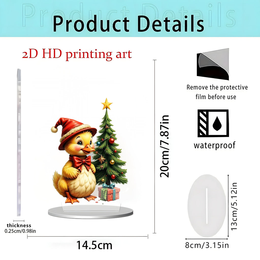 Cross-Border New Product Christmas Creative Acrylic Flat Christmas Party Home Desktop Decoration Crafts