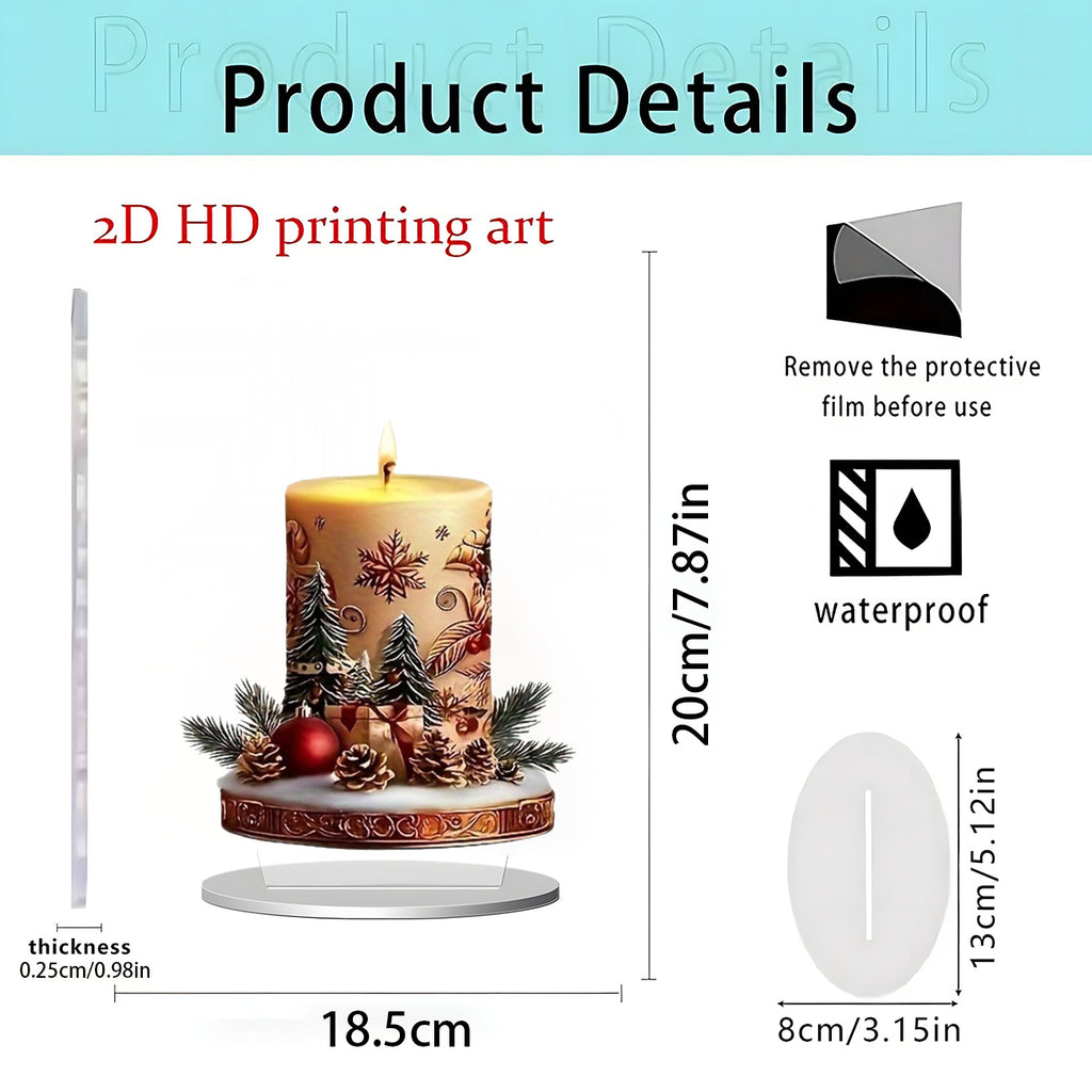 Cross-Border New Christmas Igloo Santa Claus Reindeer 2D Acrylic Flat Home Desktop Decoration
