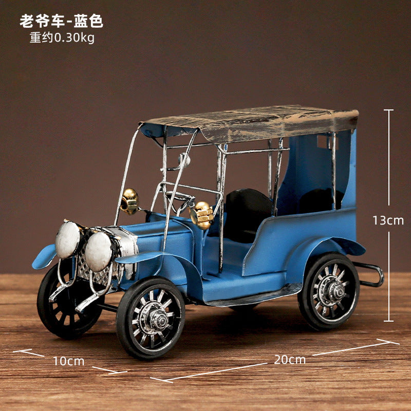 Cross-border Hot Selling Retro Style Iron Art Model Crafts Ornaments High-level Living Room Bedroom Desktop Decorations