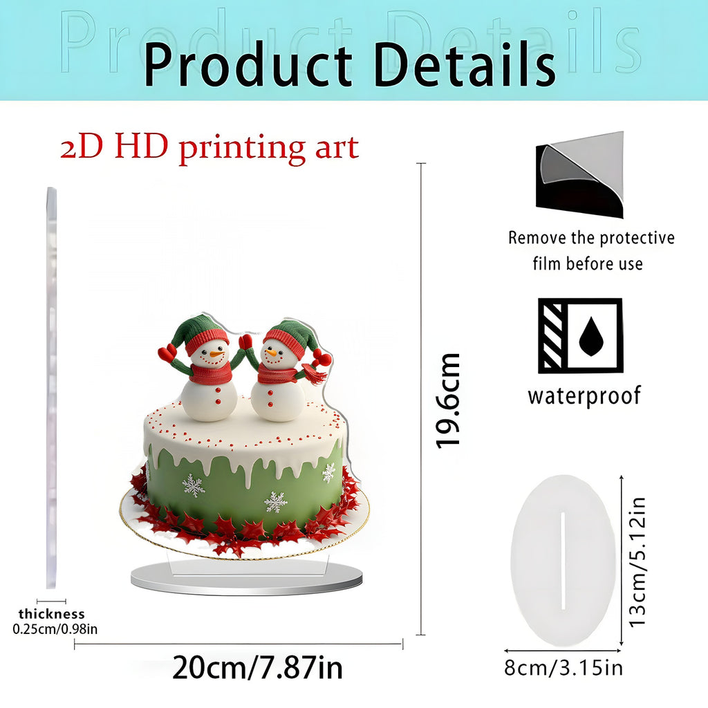 Cross-Border New Product Christmas Creative Acrylic Flat Christmas Party Home Desktop Decoration Crafts