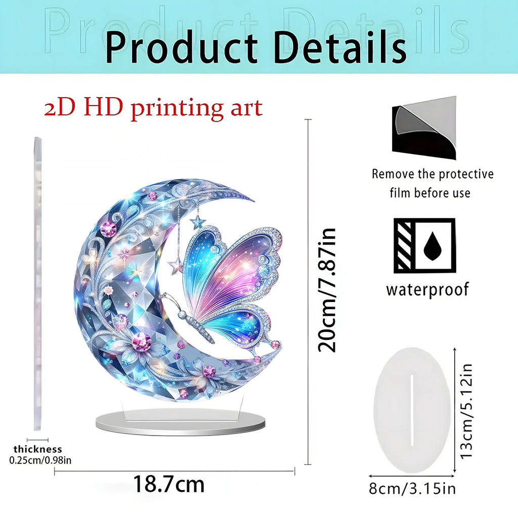 Cross-Border New Product Cupid Angel Decorative Stand 2D Acrylic Ornaments Home Desktop Entrance Accessories Gifts