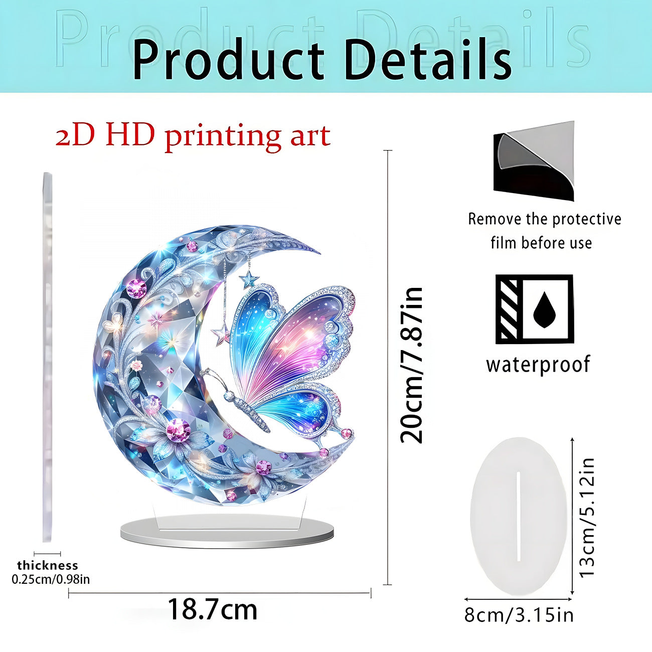Cross-Border New Product Cupid Angel Decorative Stand 2D Acrylic Ornaments Home Desktop Entrance Accessories Gifts