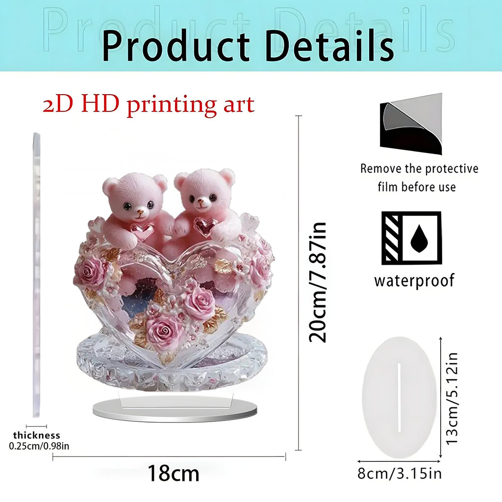 Cross-Border New Christmas Igloo Santa Claus Reindeer 2D Acrylic Flat Home Desktop Decoration
