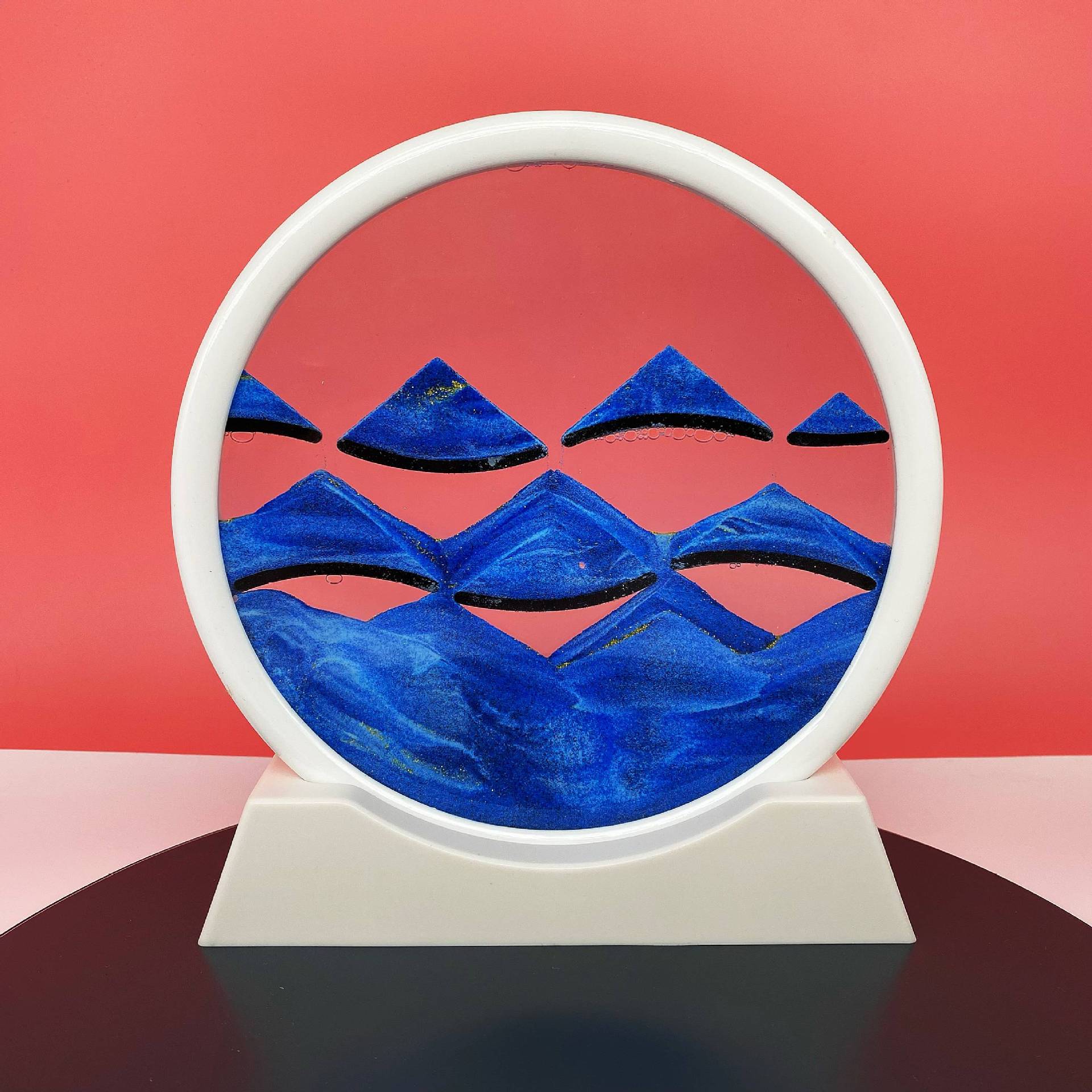 Source Factory Cross-border Explosions Creative 3D quicksand Painting Ornaments Small Hill Crafts Home Decompression Gift Round